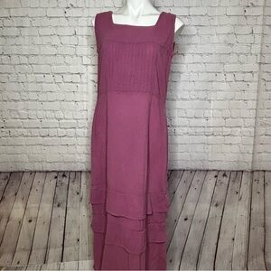 Eucalyptus Handmade in Guatemala Mauve Purple Sleeveless Maxi Dress Size L